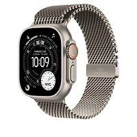 42mm/44mm/45mm/46mm/49mm Natural Titanium Milanese Loop - Medium