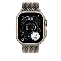 42mm/44mm/45mm/46mm/49mm Natural Titanium Milanese Loop - Medium