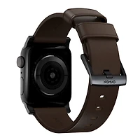 Nomad 44mm/42mm Modern Strap for Apple Watch - Black Harware / Brown Leather
