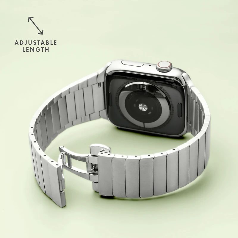 LAUT Links Stainless Steel Watch Band for Apple Watch 42mm/44mm/45mm/46mm/49mm