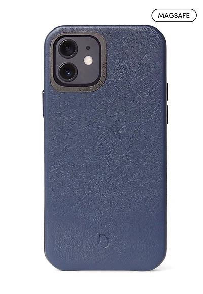 Decoded MagSafe Leather Backcover for iPhone 13 - Matte Navy
