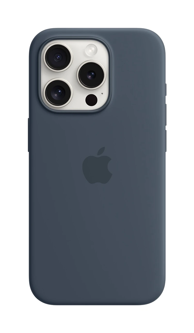 Apple iPhone 15 Pro Silicone Case with MagSafe - Storm Blue