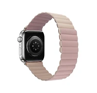Logiix Vibrance Link Magnetic Silicone Apple Watch Band 40mm/41mm/42mm - Pink/Stone