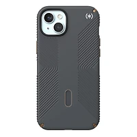 Speck Presidio2 Pro Grip Case with MagSafe/Click Lock for iPhone 16e/15/14/13 - Charcoal Grey/Cool Bronze