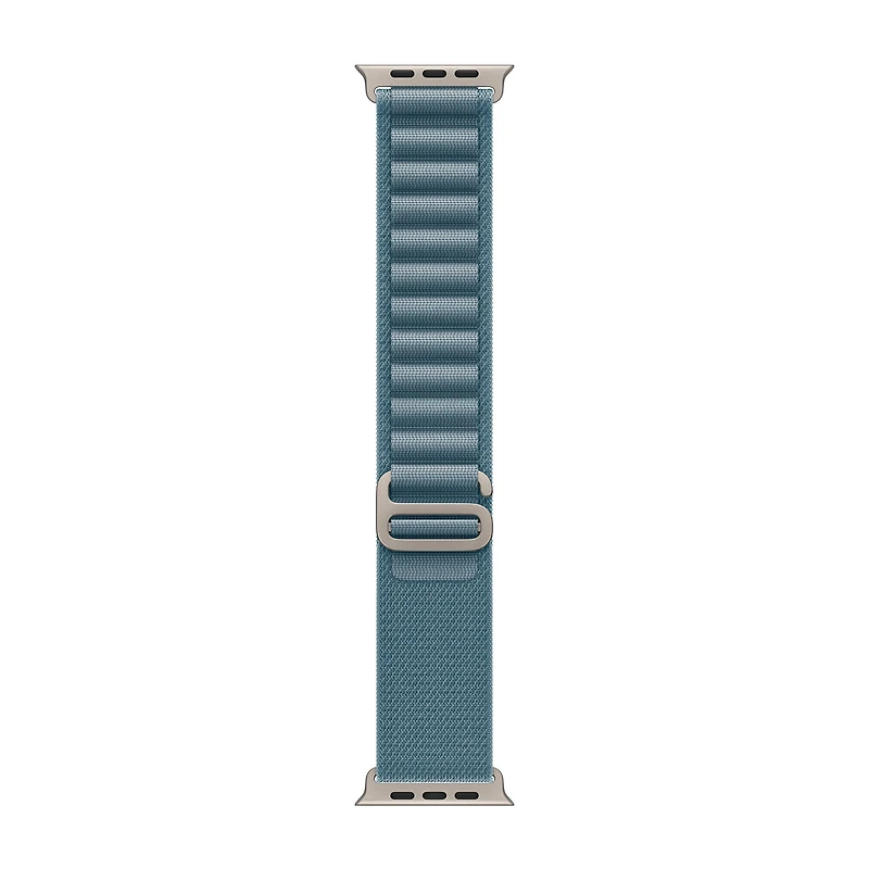 42mm/44mm/45mm/46mm/49mm Light Blue Alpine Loop - Large - Natural Titanium Finish