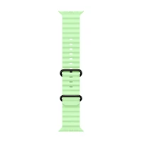 42mm/44mm/45mm/46mm/49mm Neon Green Ocean Band - Black Titanium Finish