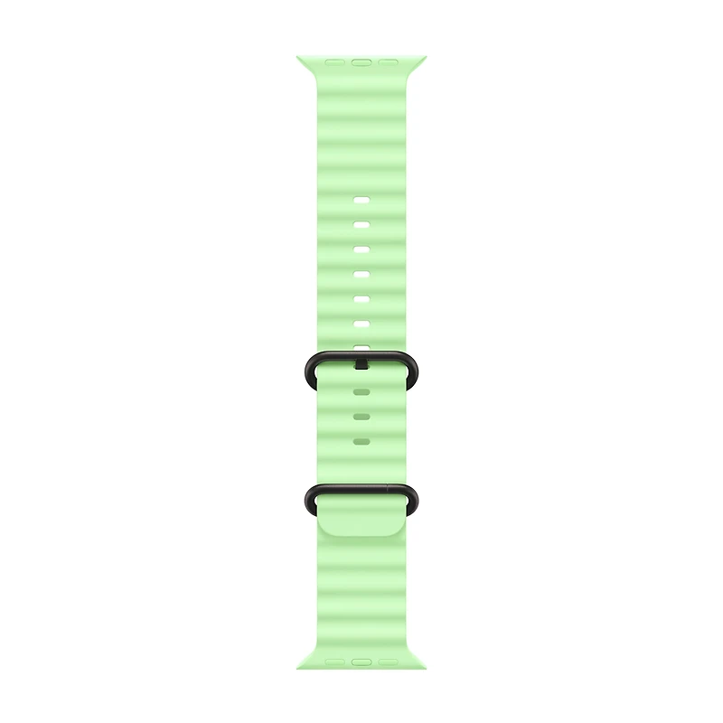 44mm/45mm/46mm/49mm Neon Green Ocean Band - Black Titanium Finish