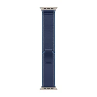 44mm/45mm/46mm/49mm Blue/Bright Blue Trail Loop – S/M - Natural Titanium Finish