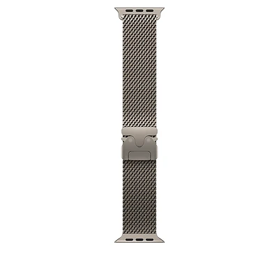 49mm Natural Titanium Milanese Loop - Medium