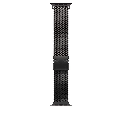 44mm/45mm/46mm/49mm Black Titanium Milanese Loop - Medium