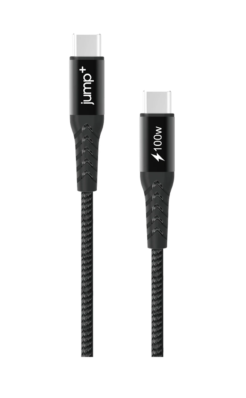 jump+ USB-C to USB-C 3M Braided Pro Cable (100W) - Black