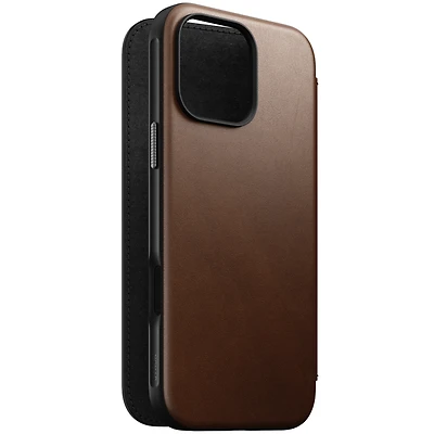 Nomad Modern Leather Folio Case with MagSafe for iPhone 16 Pro Max