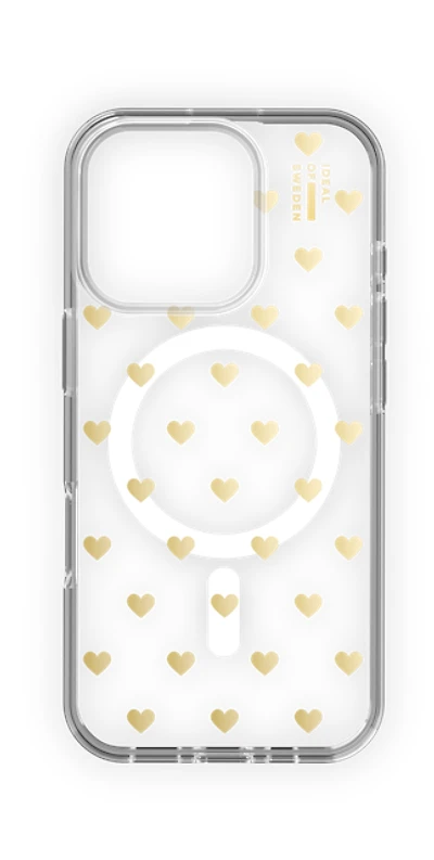 Ideal of Sweden Clear Case with MagSafe for iPhone 16 Pro Max - Golden Hearts