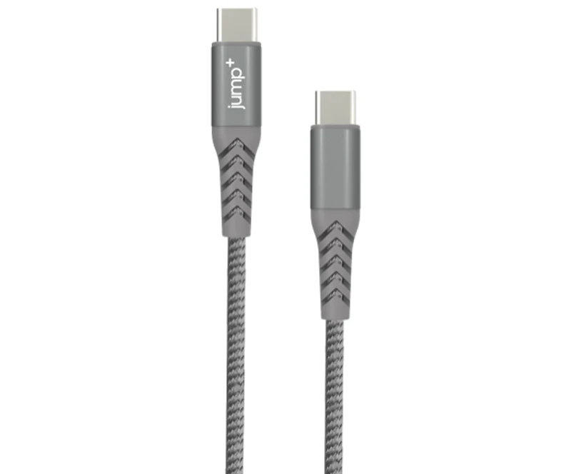 jump+ USB-C to USB-C 3M Braided Cable - Space Grey