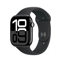 Apple Watch Series 10 Jet Black Aluminium Case with Black Sport Band (46mm, GPS + Cellular) - Open Box