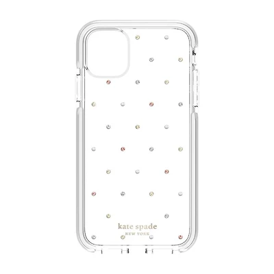 kate spade Hardshell Case for iPhone XR - Store Scene Black/Gold Foil/Clear