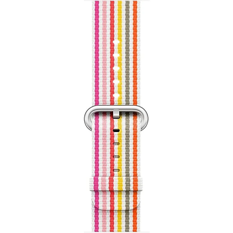 Apple Watch 38mm/40mm/41mm/42mm Pink Stripe Woven Nylon Band (Demo