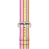 Apple Watch 38mm/40mm/41mm/42mm Pink Stripe Woven Nylon Band (Demo