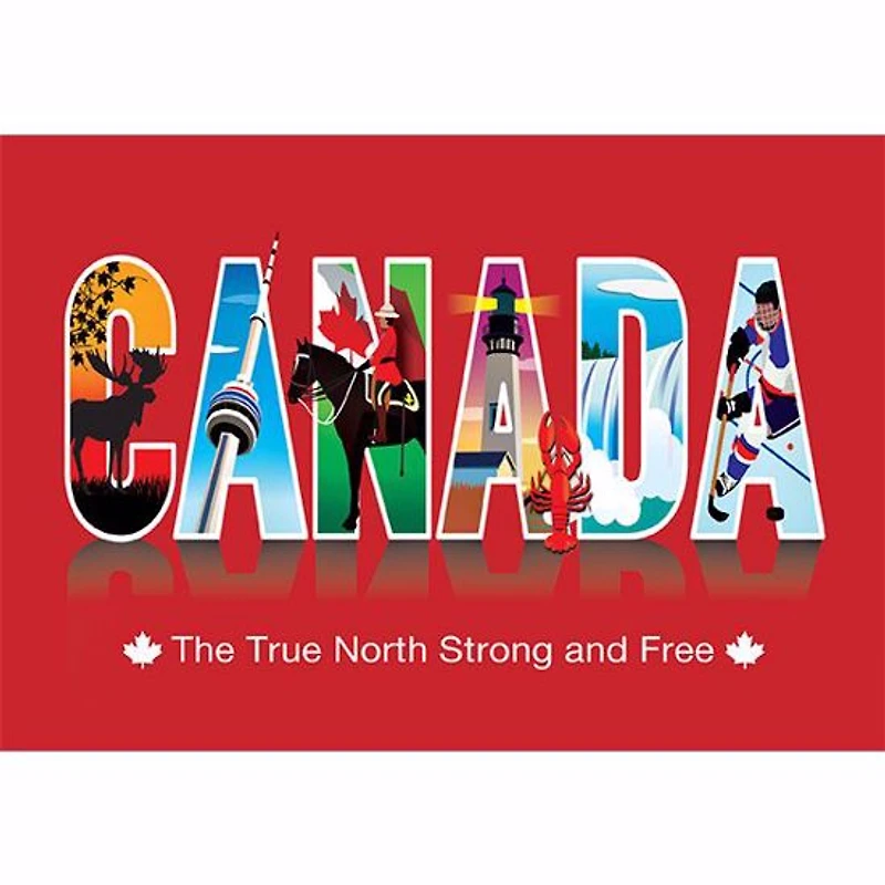 Canada Icons Word Collage- Postcard