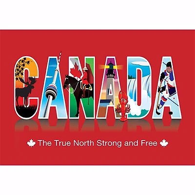 Canada Icons Word Collage- Postcard