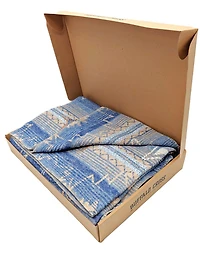 First Nations Throw Blanket - Blue Ice