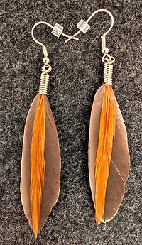 First Nations Feather Earrings with Small Quills