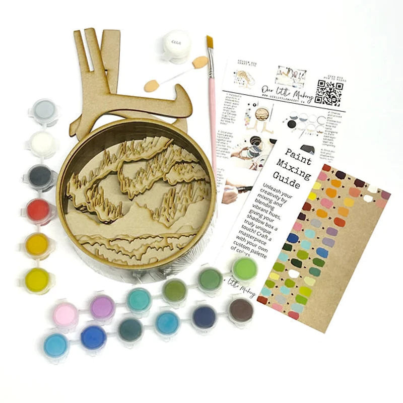 Paint By Layers Craft Kit- Majestic Wanderer Shadow Box
