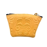 Bear Box Leather Coin Purse - Gold