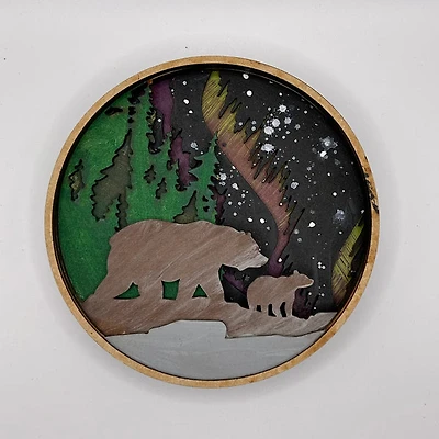 Paint By Layers Craft Kit- Bear Shadow Box