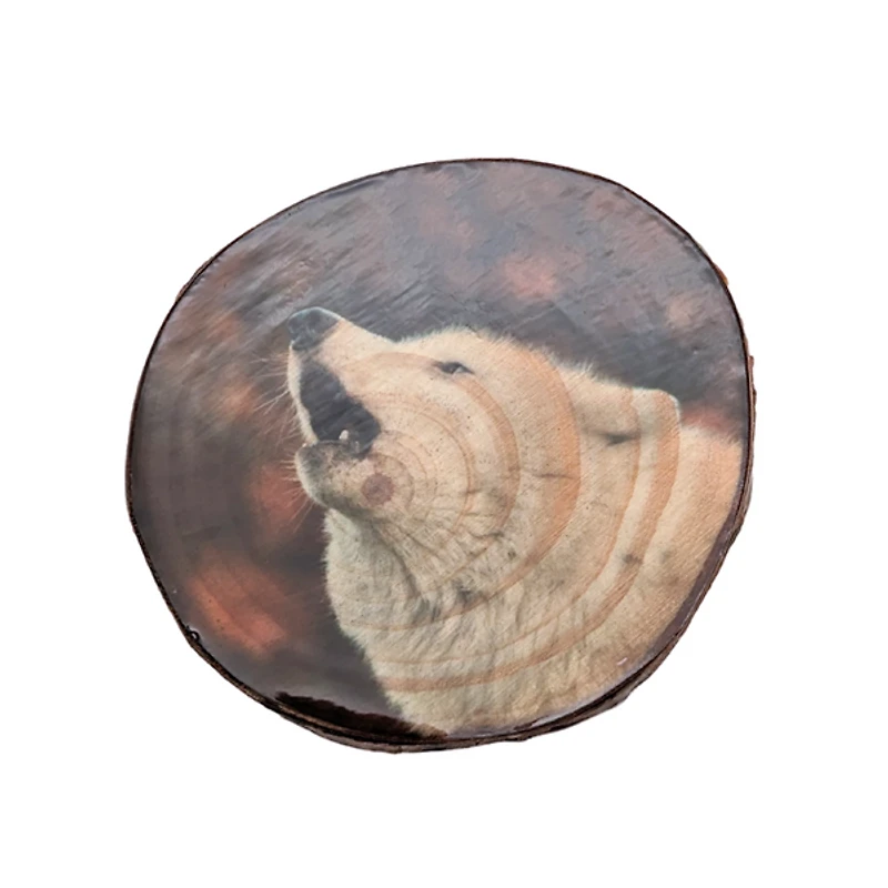 Wooden Magnet - Wolf