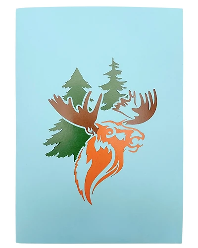 Moose 3D Pop-Up Art Card