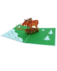 Moose 3D Pop-Up Art Card