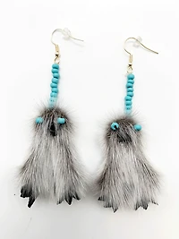 Beaded Ookpik Sealskin Earrings