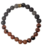 Man Diffuser Bracelet Mahogany Obsidian