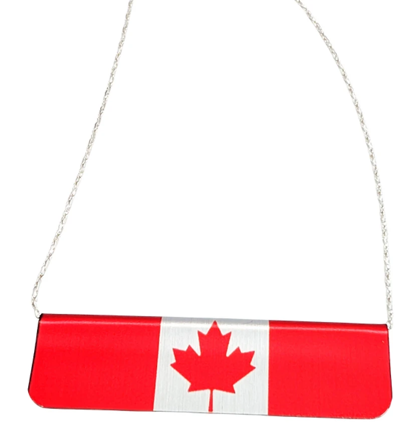 Reversible Red Flag Bar Necklace