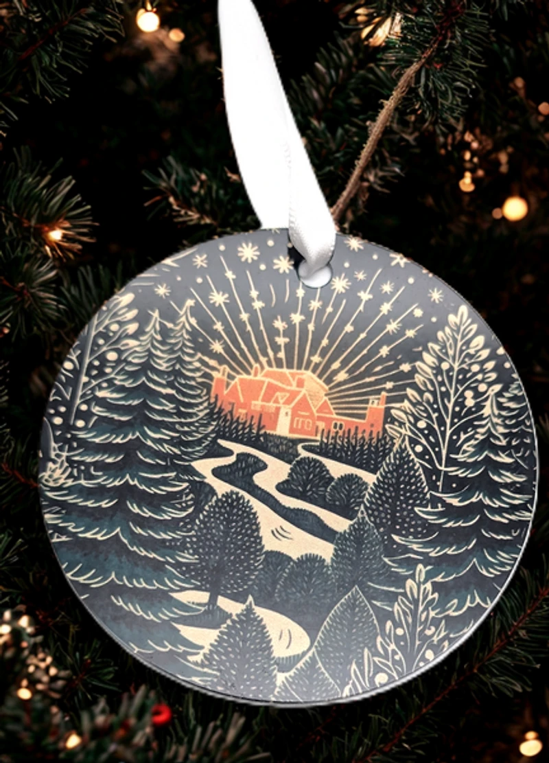 Starry Night Round Ornament