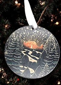 Starry Night Round Ornament