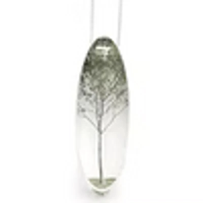 Oval Green Tree Necklace