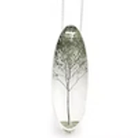 Oval Green Tree Necklace