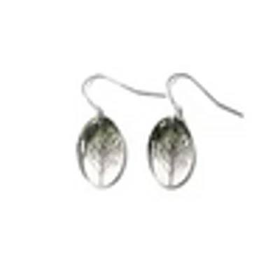 Oval Green Tree Earrings
