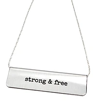 Reversible Red Flag Bar Necklace