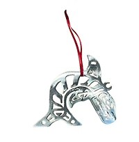 Brushed Steel First Nations Orca Ornament