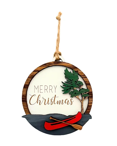 Canoe Round Ornament