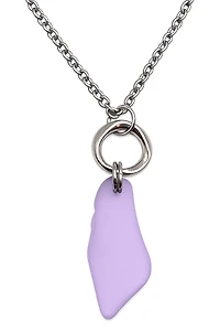Cultured Sea Glass Necklace Lavender