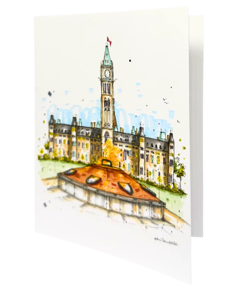 Centennial Flame and Parliament Greeting Card