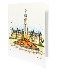 Centennial Flame and Parliament Greeting Card