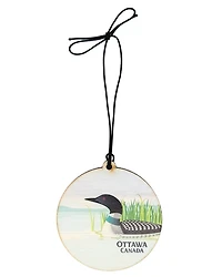 Ottawa Canada Loon Wood Ornament