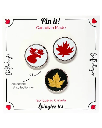 Maple Leaf Set of 3 Pins