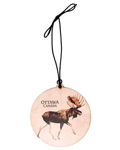 Ottawa Canada Moose Wood Ornament