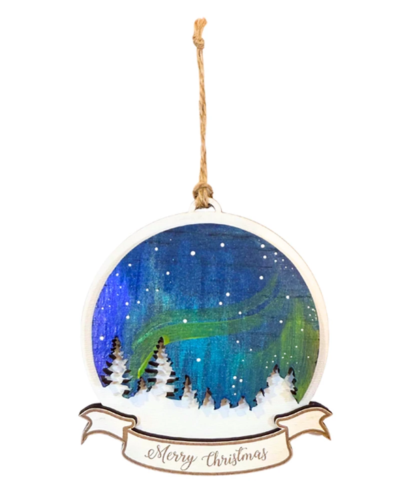 Northern Lights Round Ornament